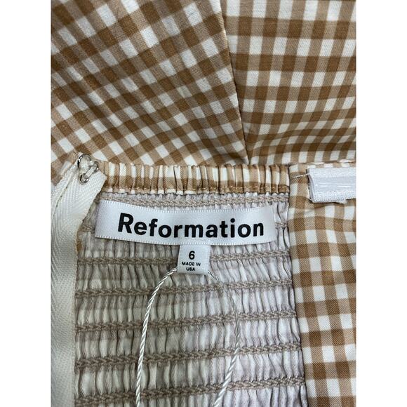 Reformation 'Clea' Brown Dress Size 6 - Picture 4 of 5